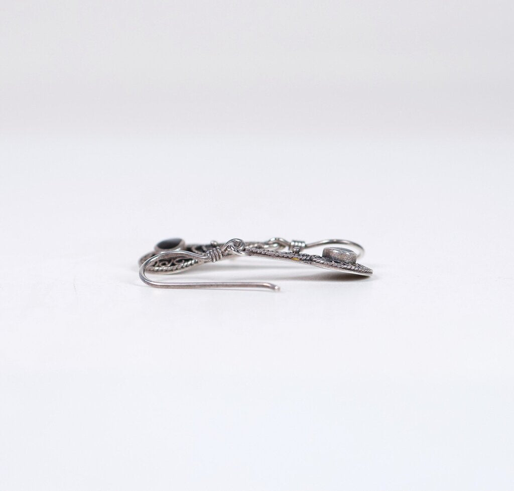 Sterling and Onyx Earrings