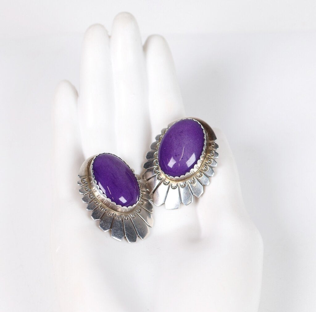 Sterling and Sugilite Earrings