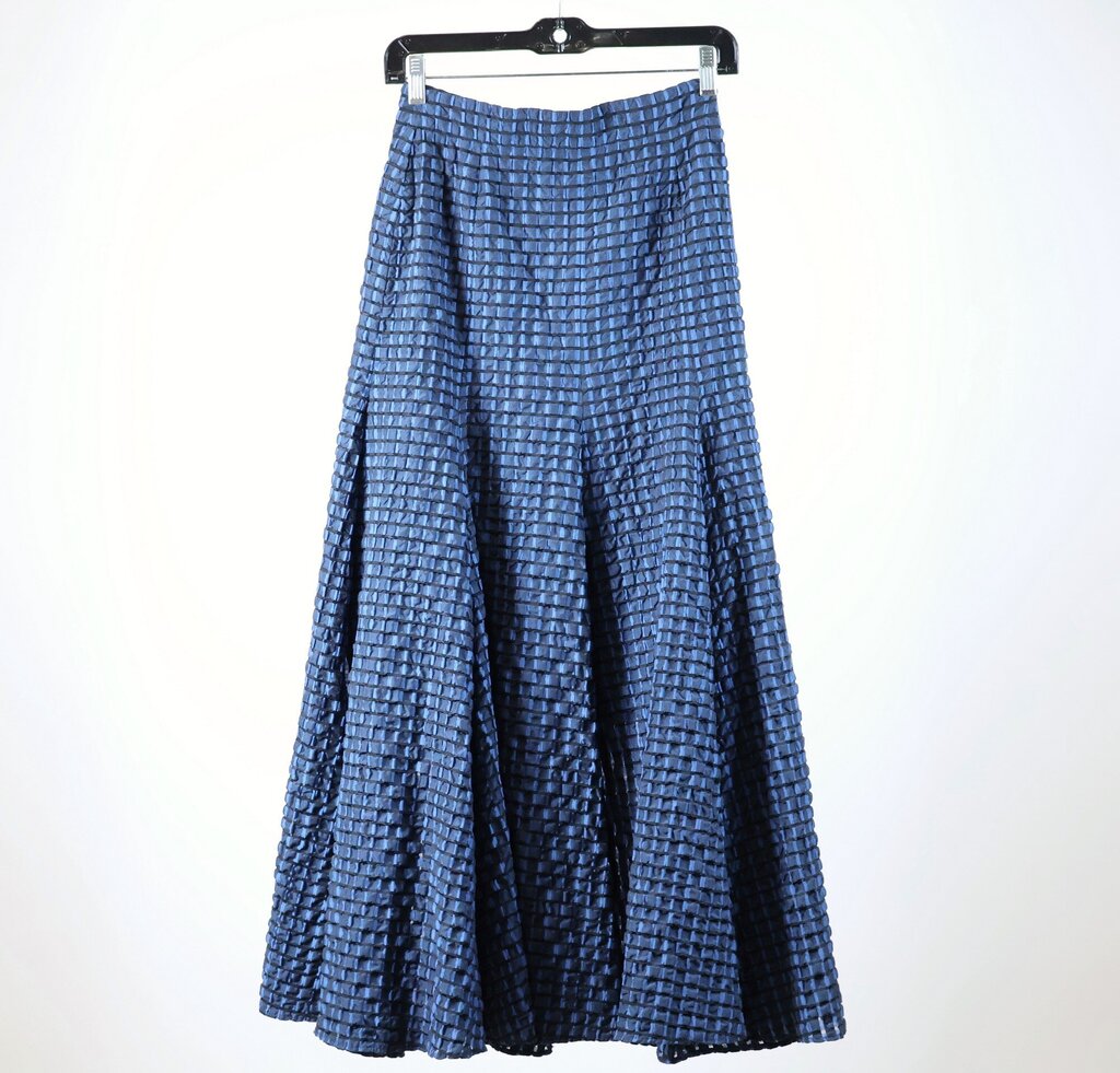 Blue Check Maxi Skirt (S/4)