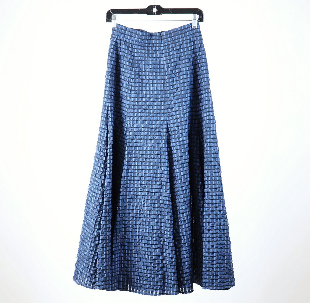 Blue Check Maxi Skirt (S/4)