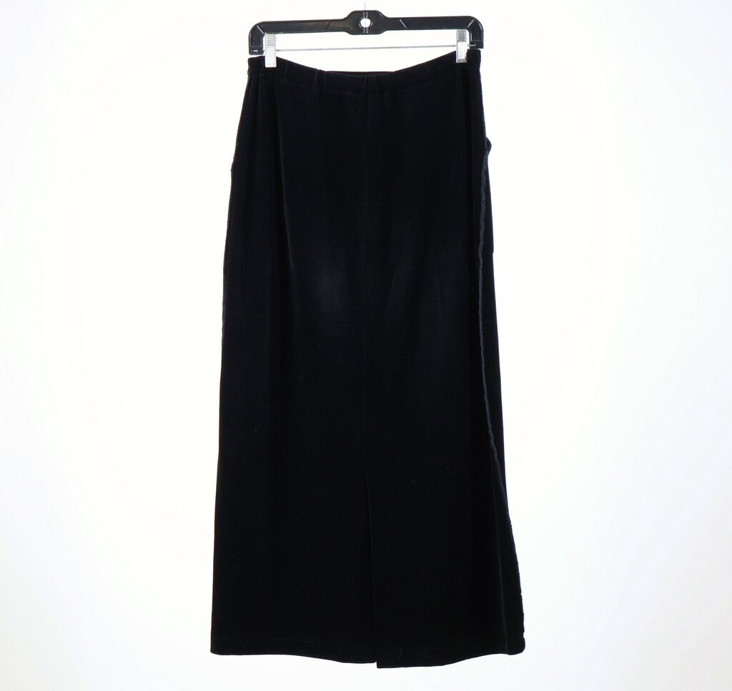 Black Velvet Maxi Skirt (M)