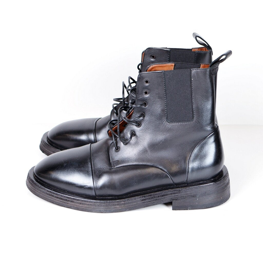 Men's Black Leather Boots (M11)