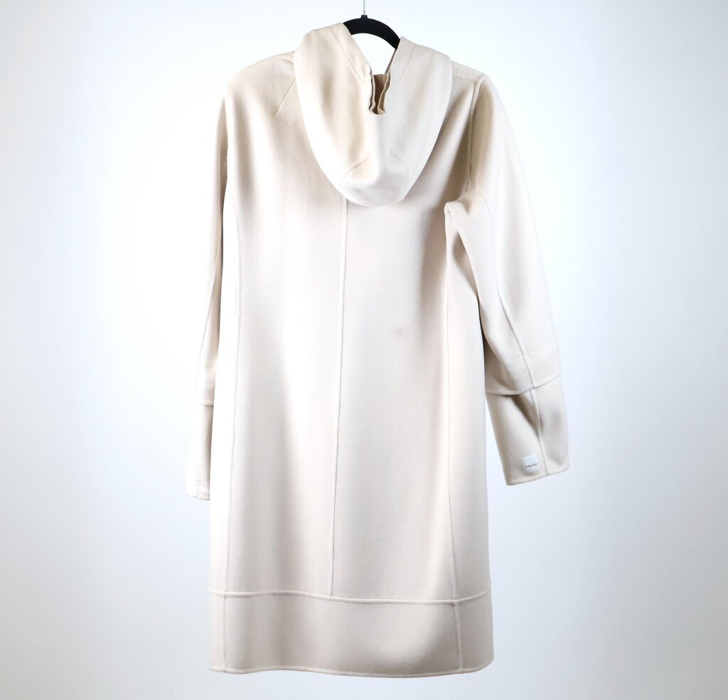 Cream Cashmere Coat with Hoodie (L/14)