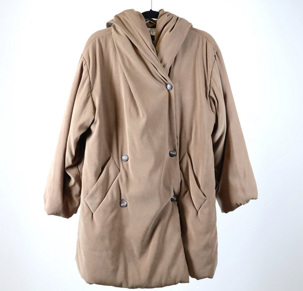 Tan Puffy Double Breasted Coat (8)