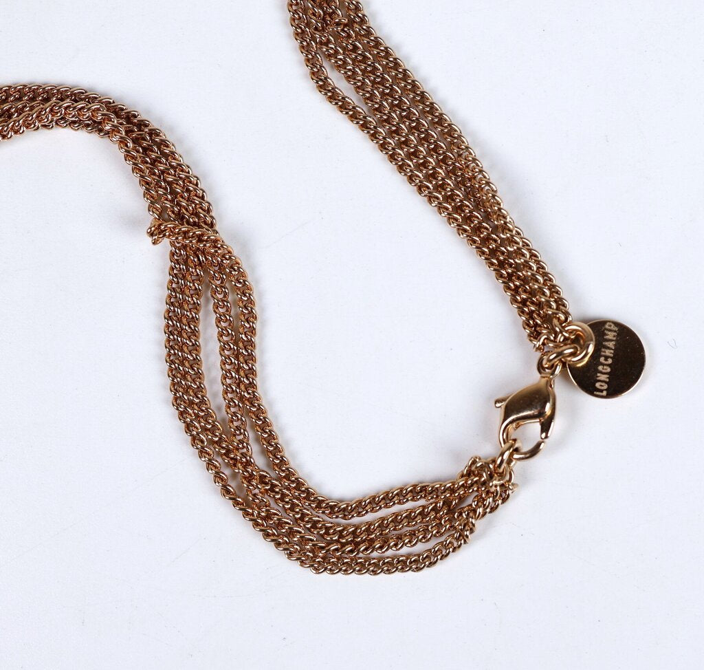 Goldtone Black Enamel Bib Necklace