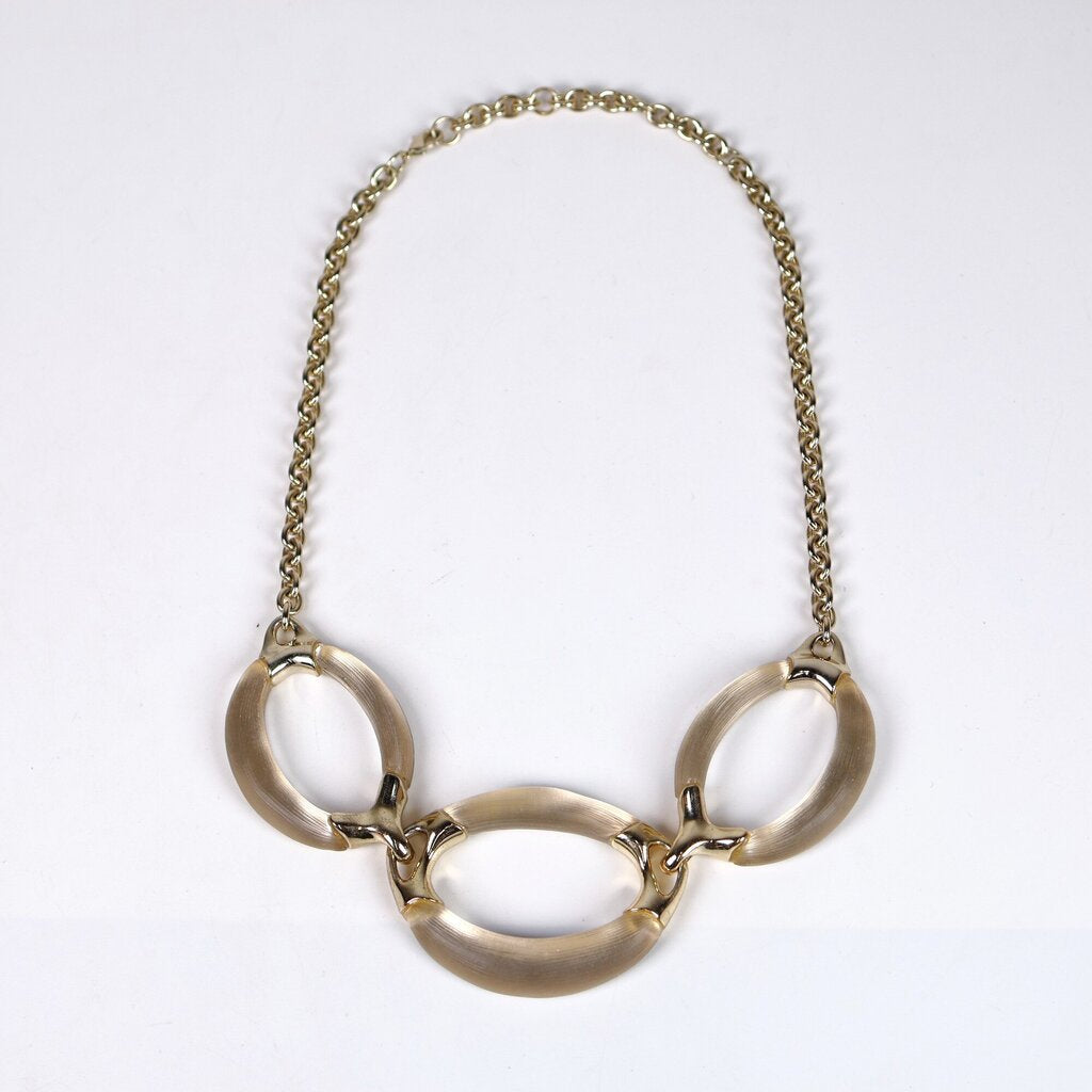 Gold Lucite 'Oversize Links' Necklace