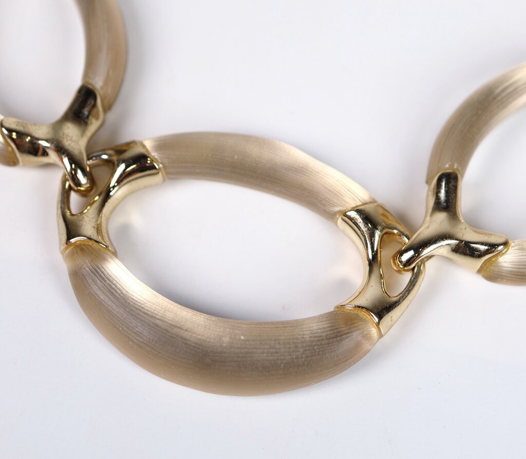Gold Lucite 'Oversize Links' Necklace