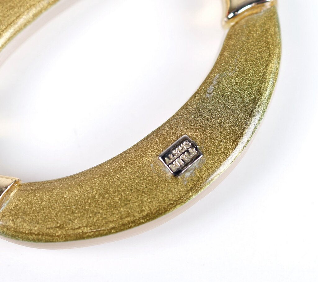 Gold Lucite 'Oversize Links' Necklace