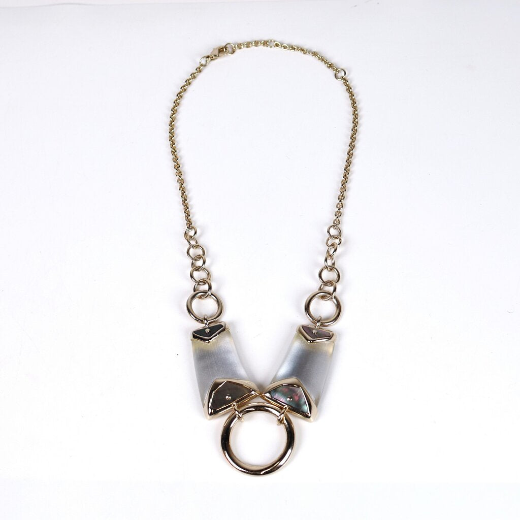 Lucite Necklace 'Horse Bit' Necklace