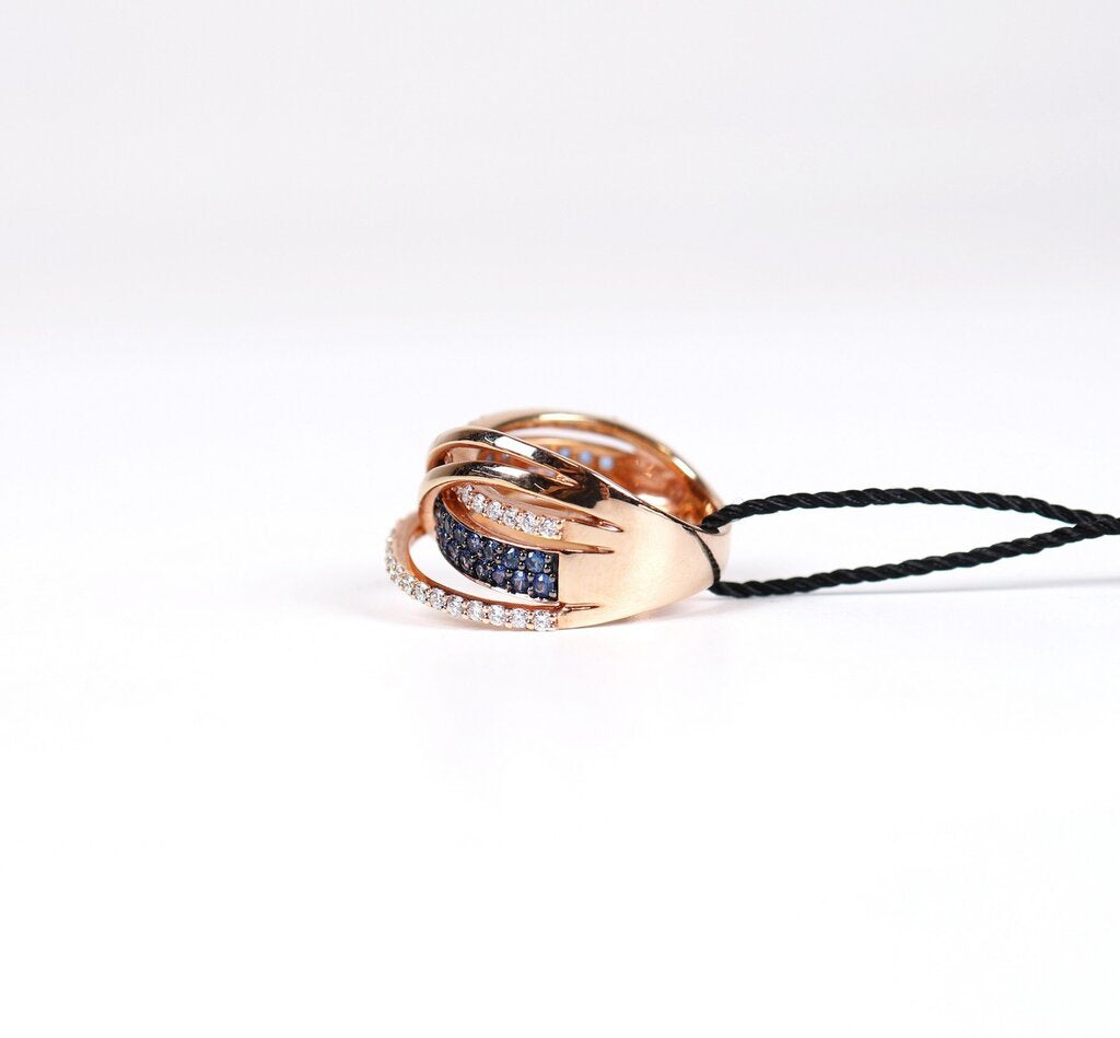 14K Rose Gold Sapphire and Diamond Ring (7)