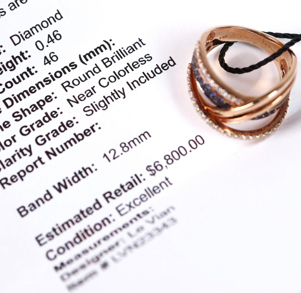 14K Rose Gold Sapphire and Diamond Ring (7)