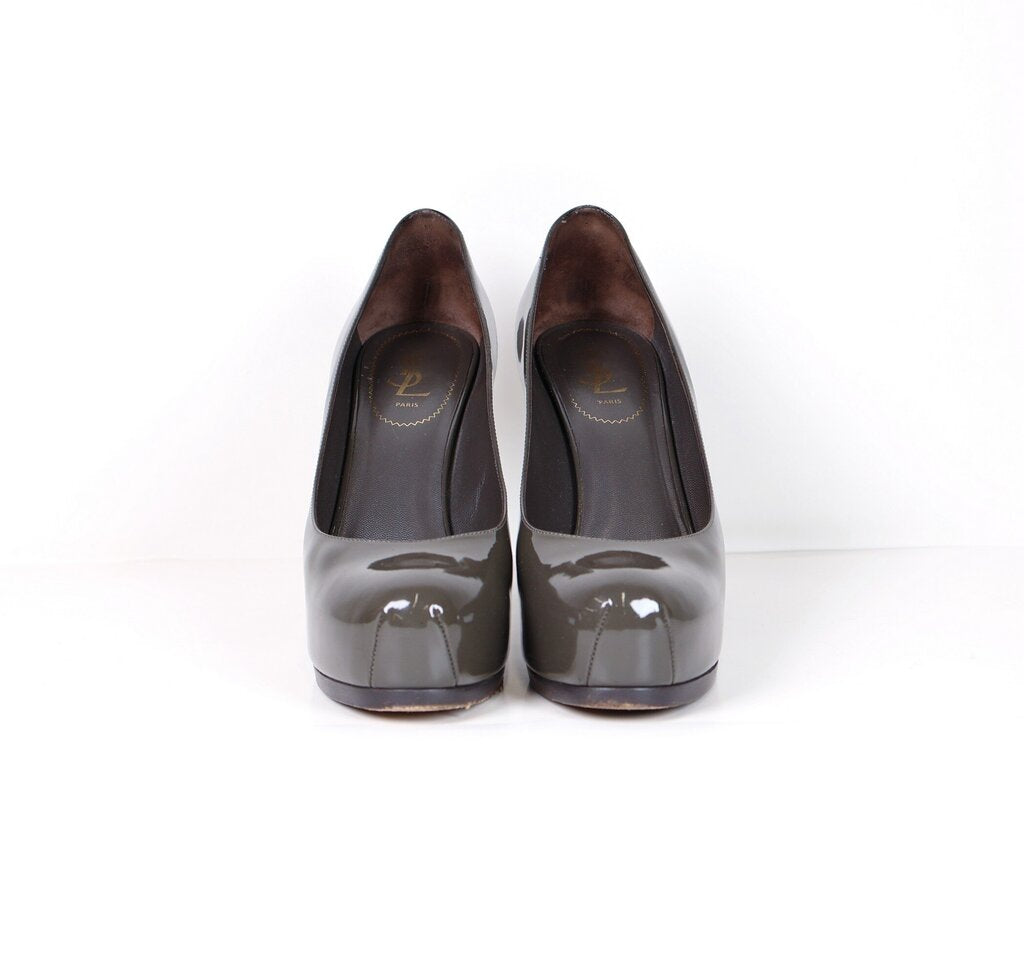 Olive Green Patent Leather Pumps (11)