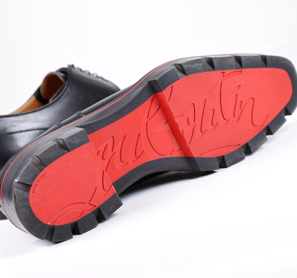 Black Leather "Davisol Lion Derby" Shoes (M 41.5)