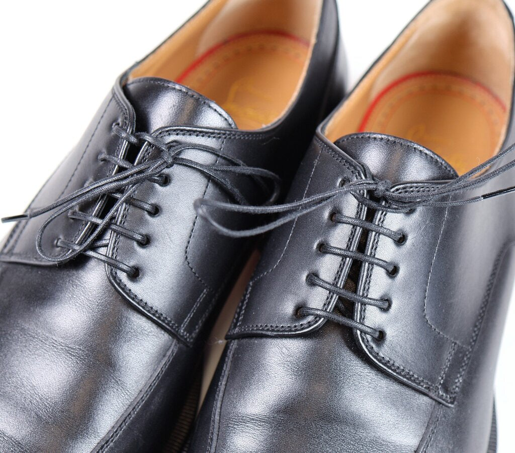 Black Leather "Davisol Lion Derby" Shoes (M 41.5)