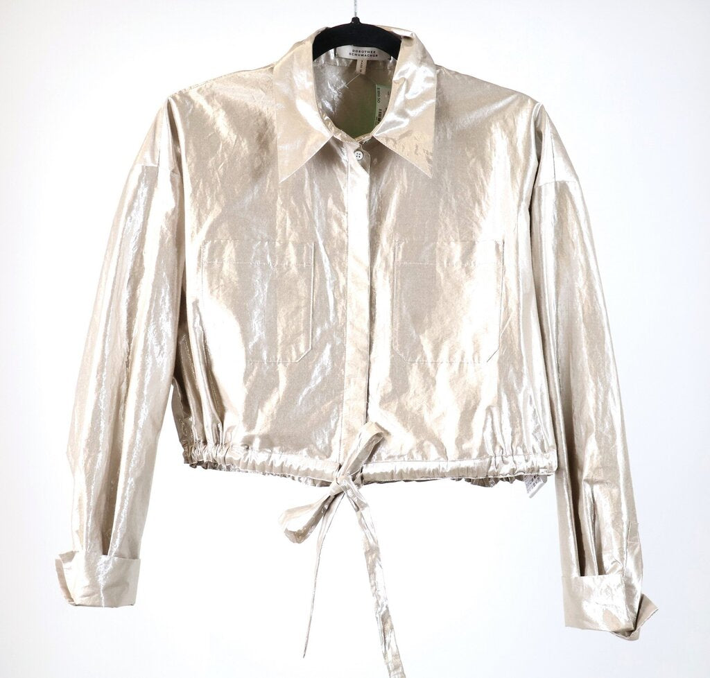 Metallic Gold Cropped Jacket (S)