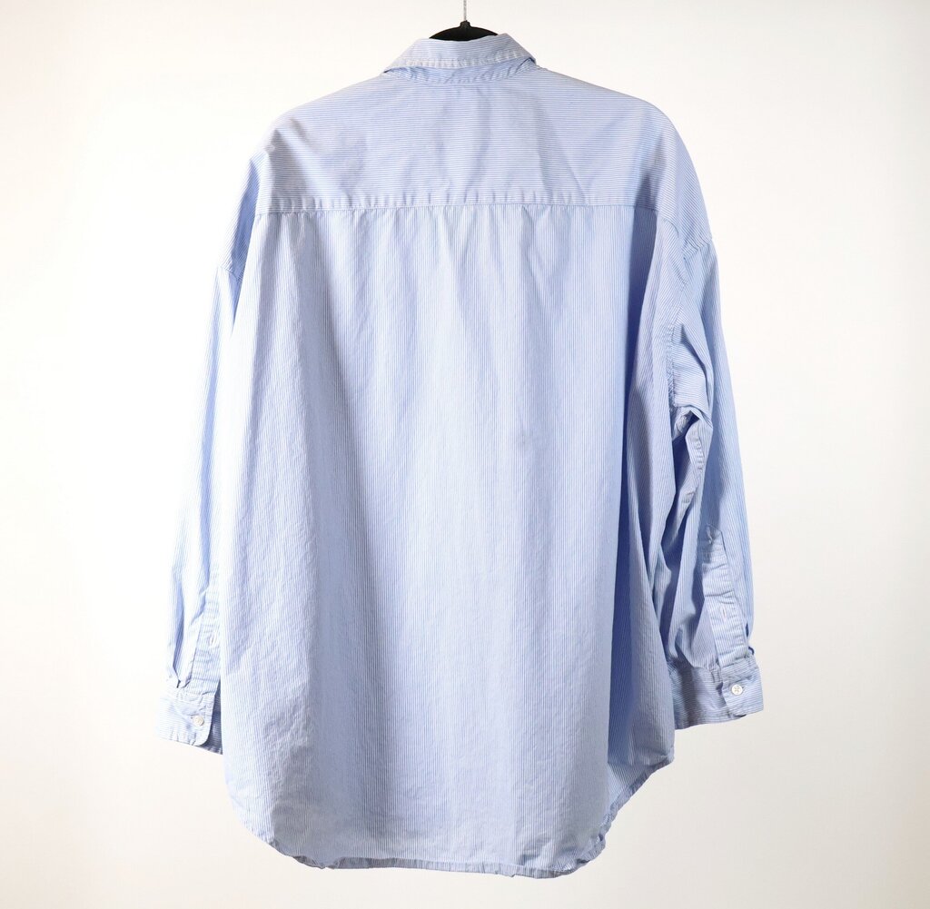(size L) white and blue stripe button down shirt