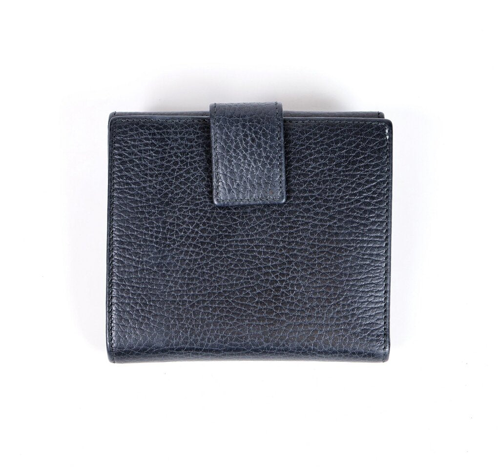 Black "Double G French Flap Wallet"