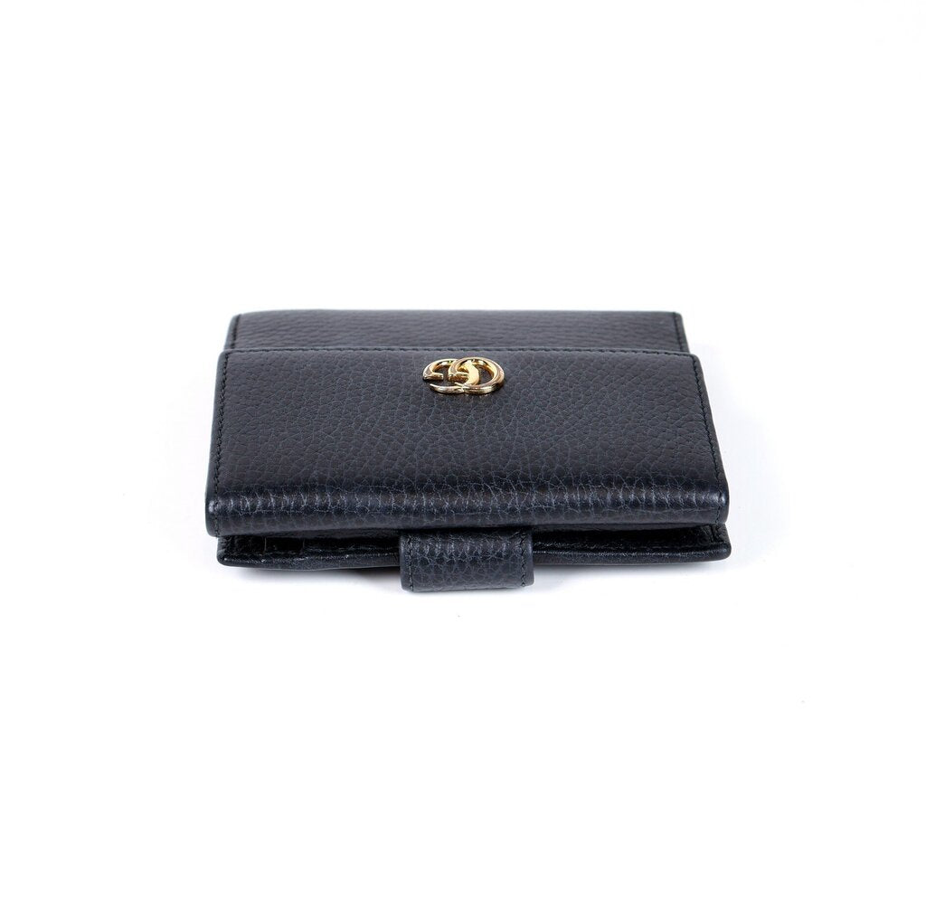Black "Double G French Flap Wallet"