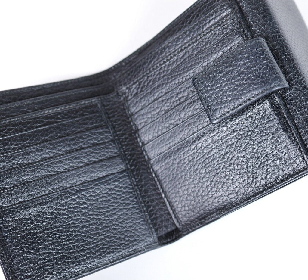 Black "Double G French Flap Wallet"