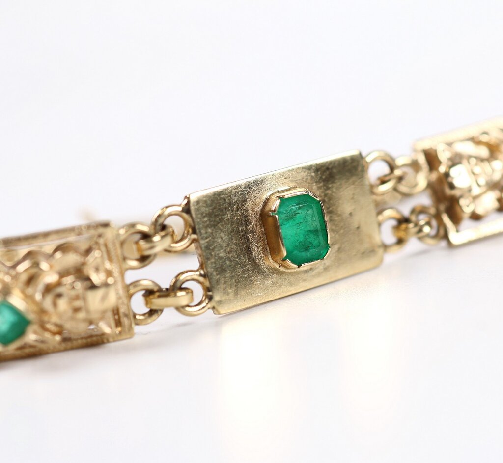 18K Gold and Emerald "Viracocha' Bracelet