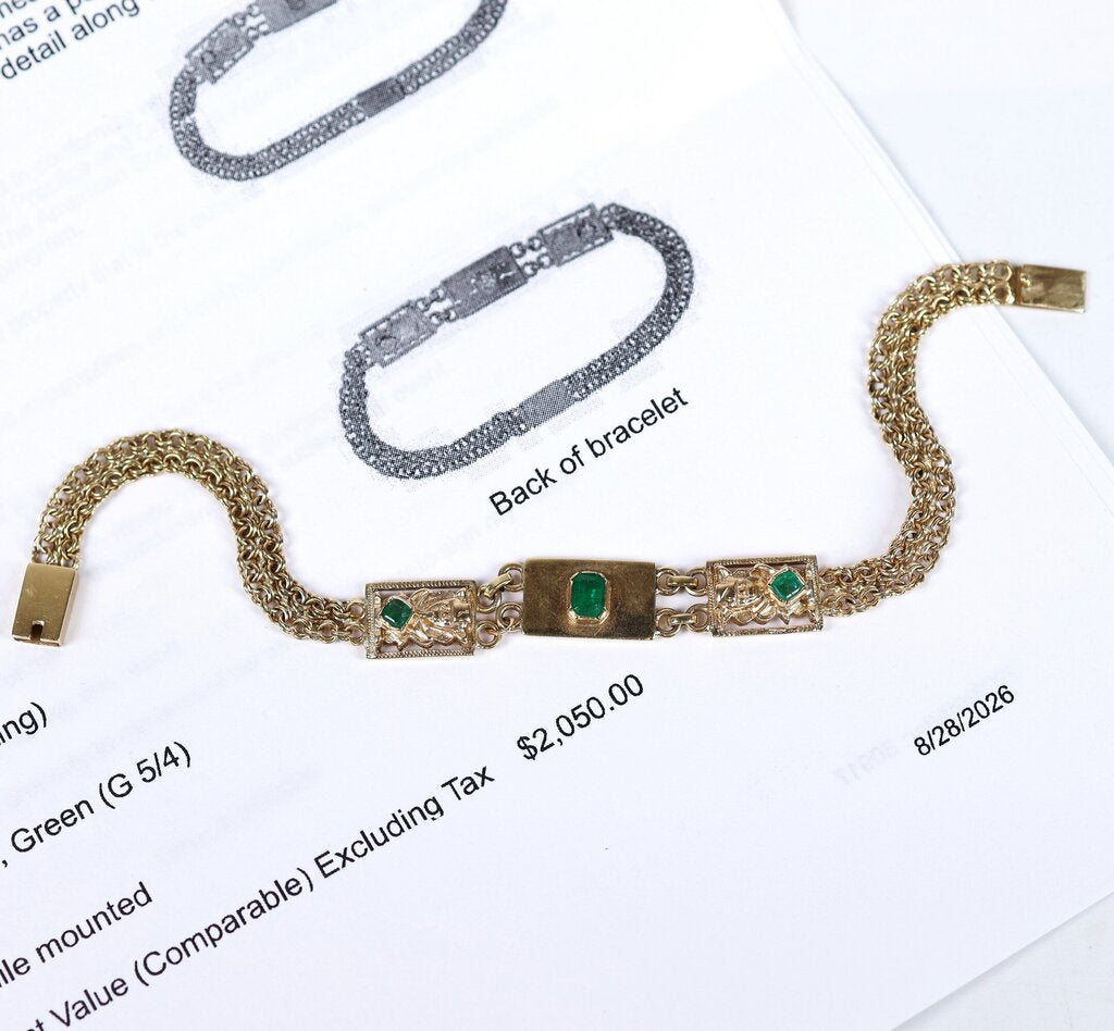 18K Gold and Emerald "Viracocha' Bracelet