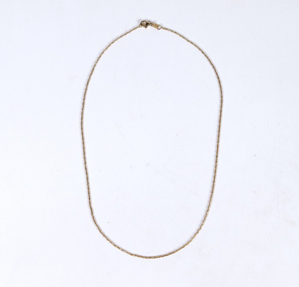 14K Gold Textured Link Chain (18)