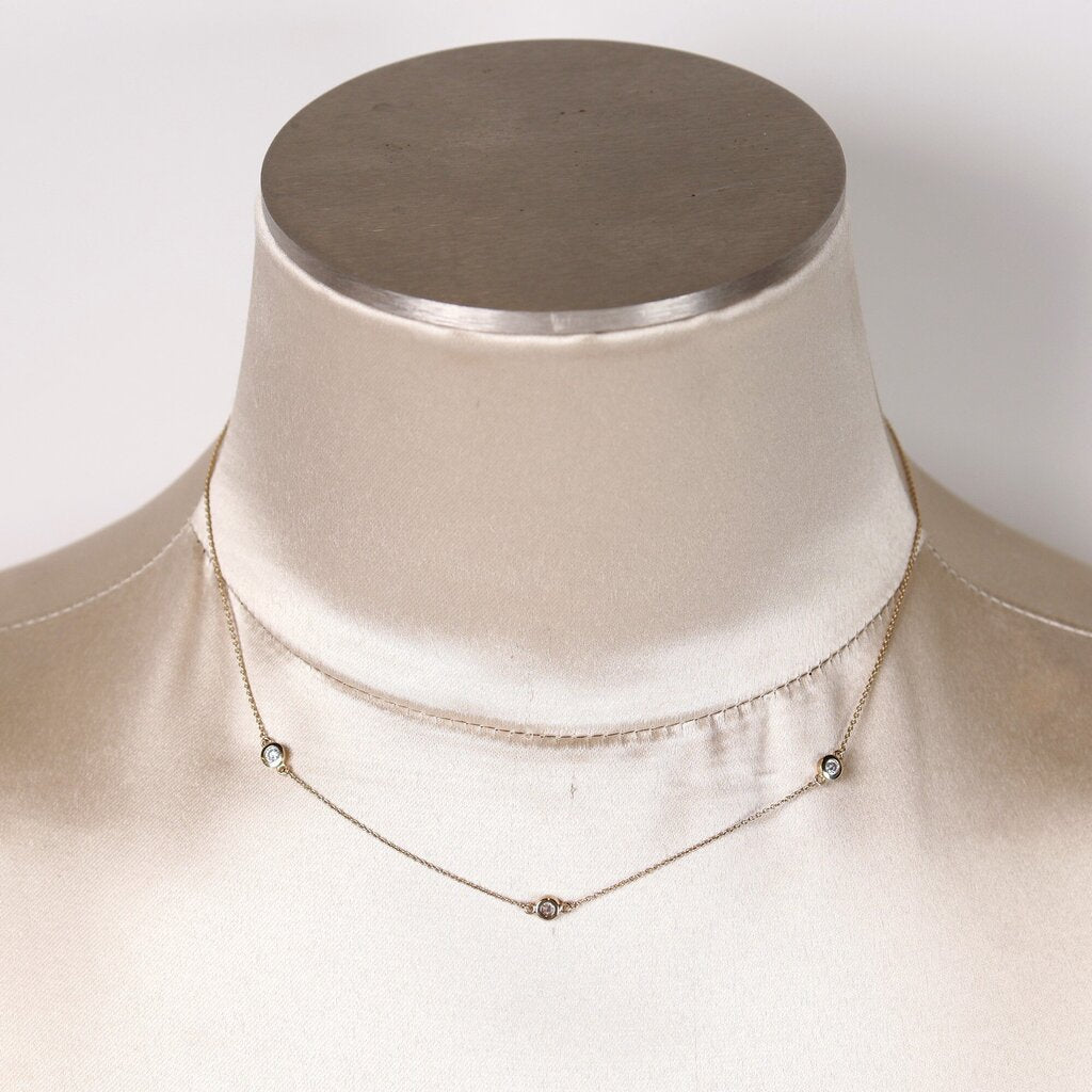 14K Gold and Lab Grown Diamond Trio Necklace (18)