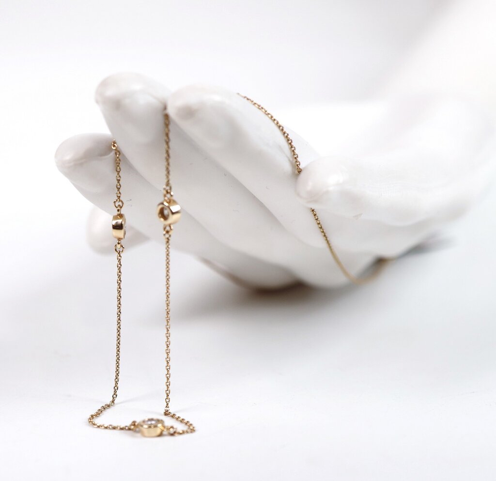 14K Gold and Lab Grown Diamond Trio Necklace (18)