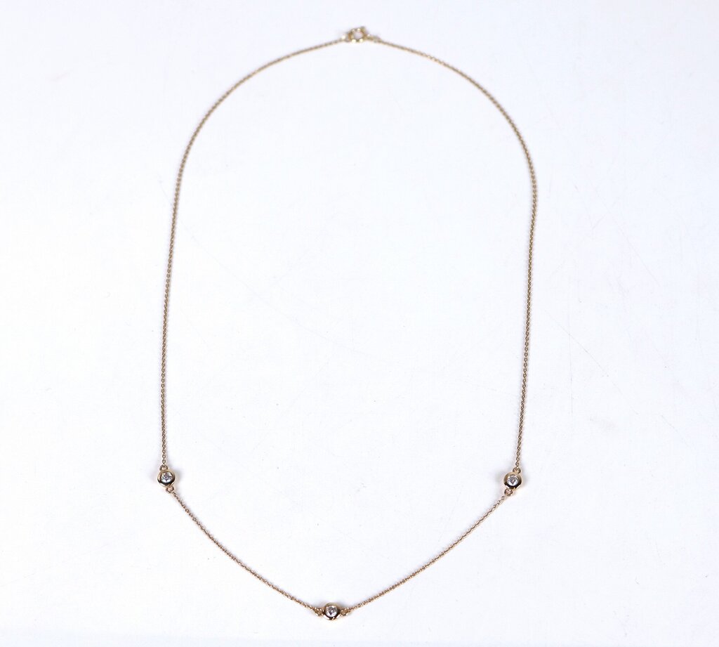 14K Gold and Lab Grown Diamond Trio Necklace (18)