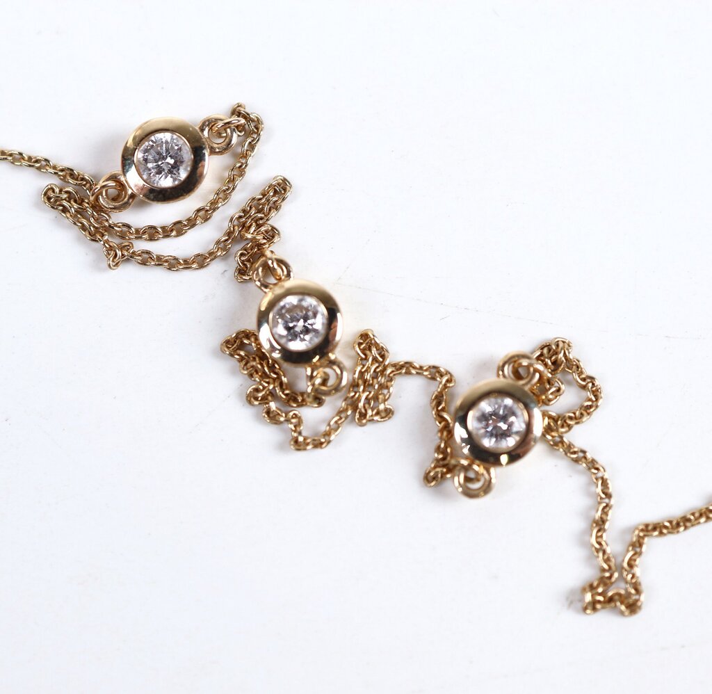 14K Gold and Lab Grown Diamond Trio Necklace (18)