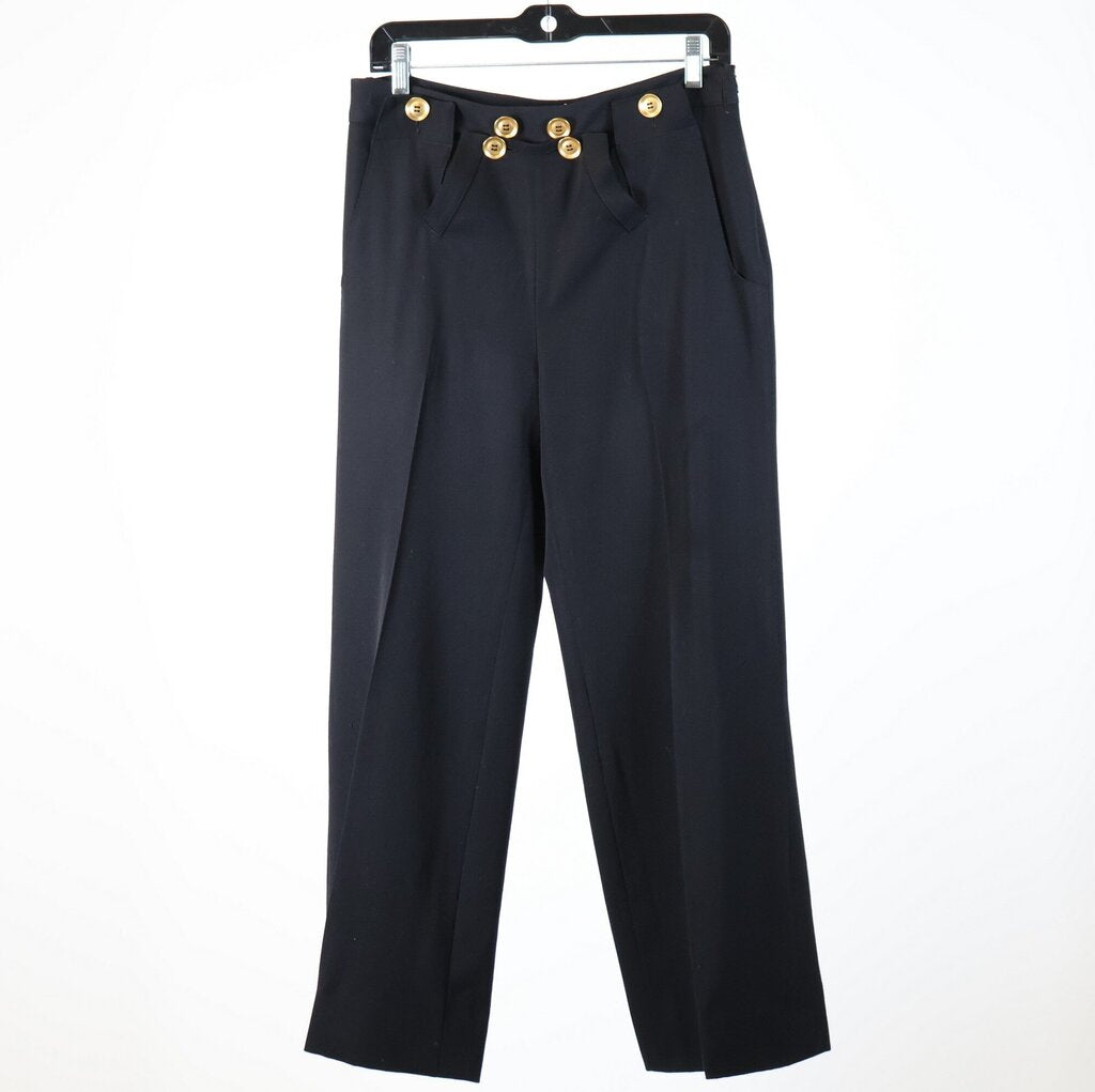 Black Trouser with Gold Button Front (S/6)