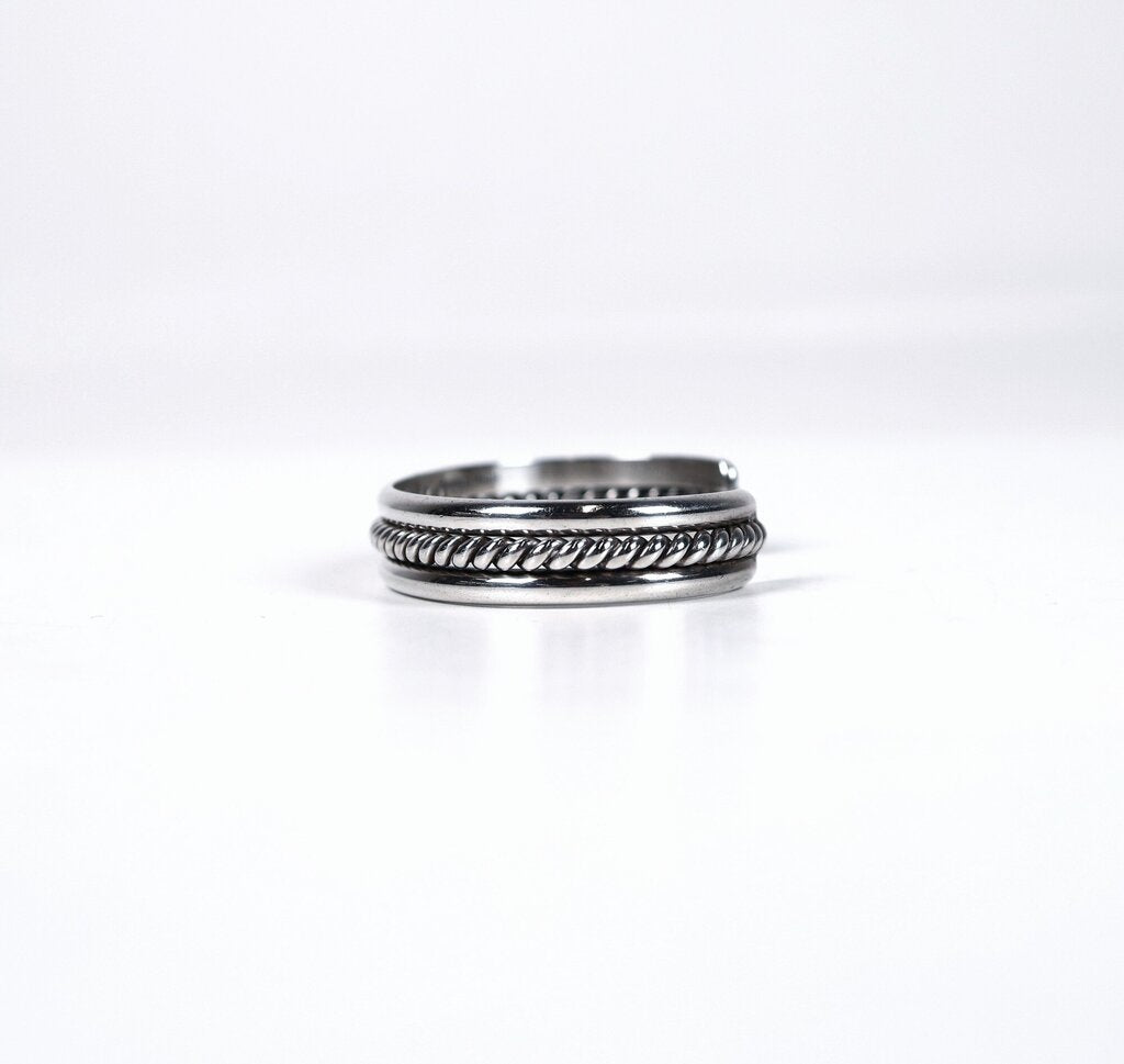 Vintage Sterling 'Navajo Rope' Cuff