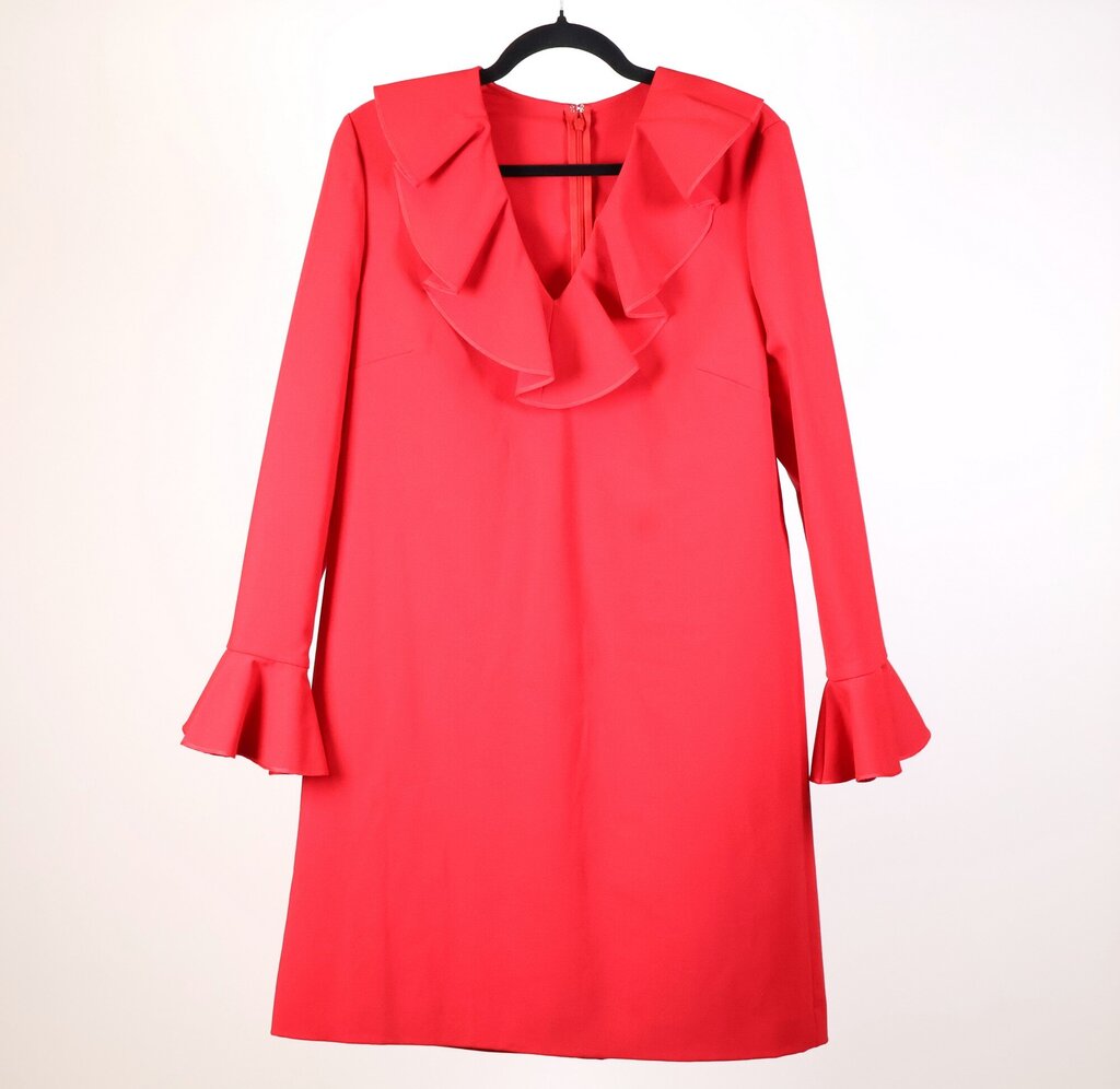 Red Wool Ruffle Dress (10)