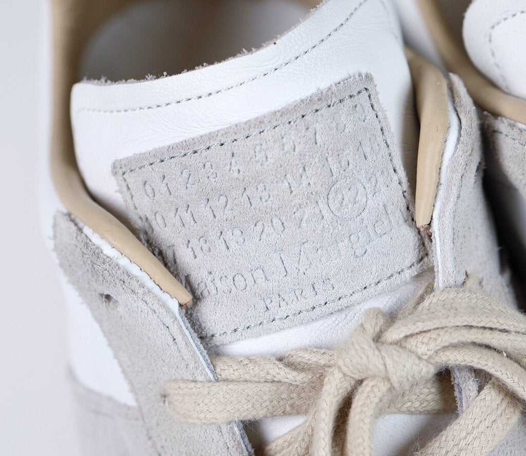 Men's White with Suede Sneakers (M 43/10)