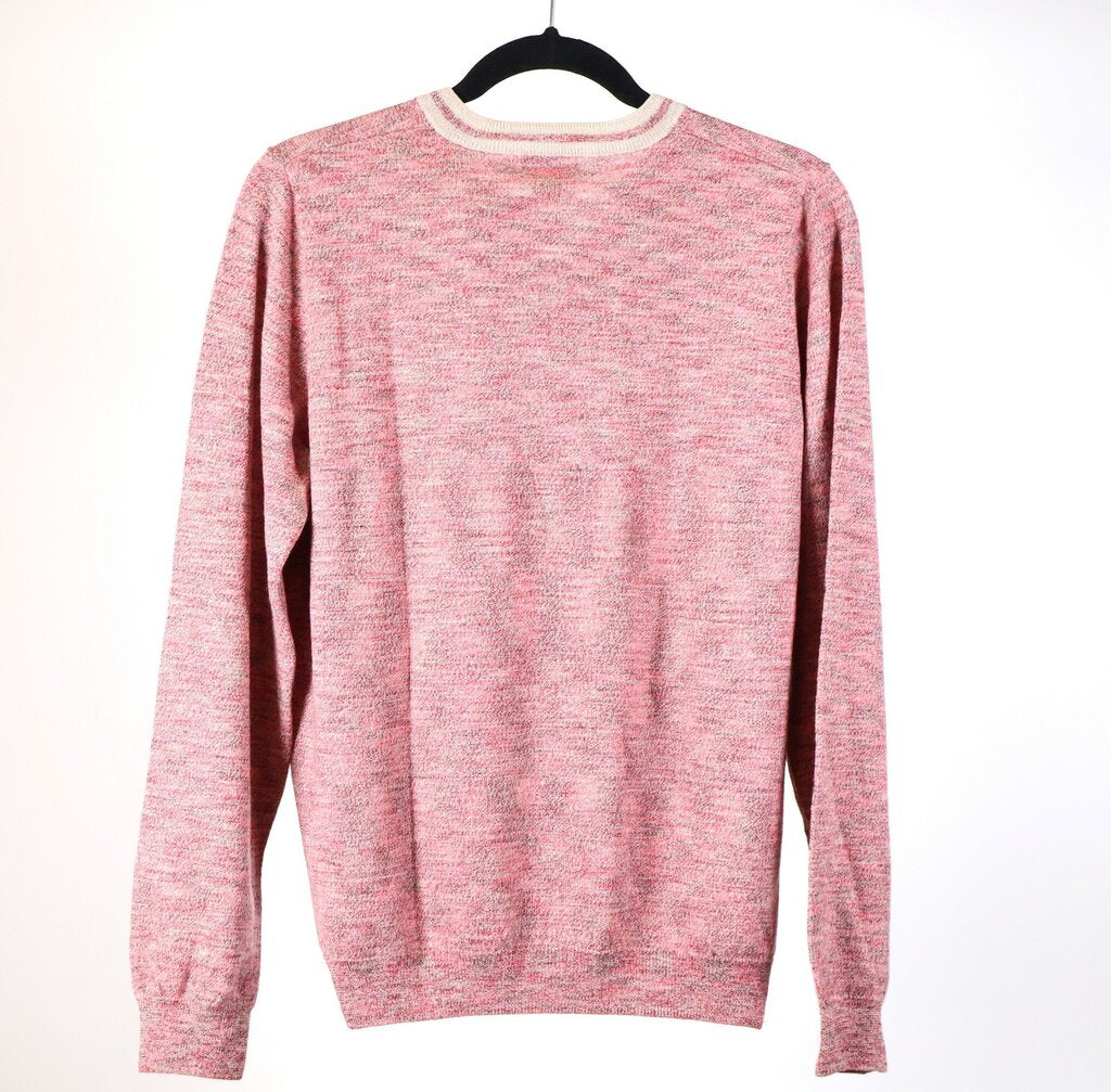 Pink Space-Dye V-Neck Sweater (XL)
