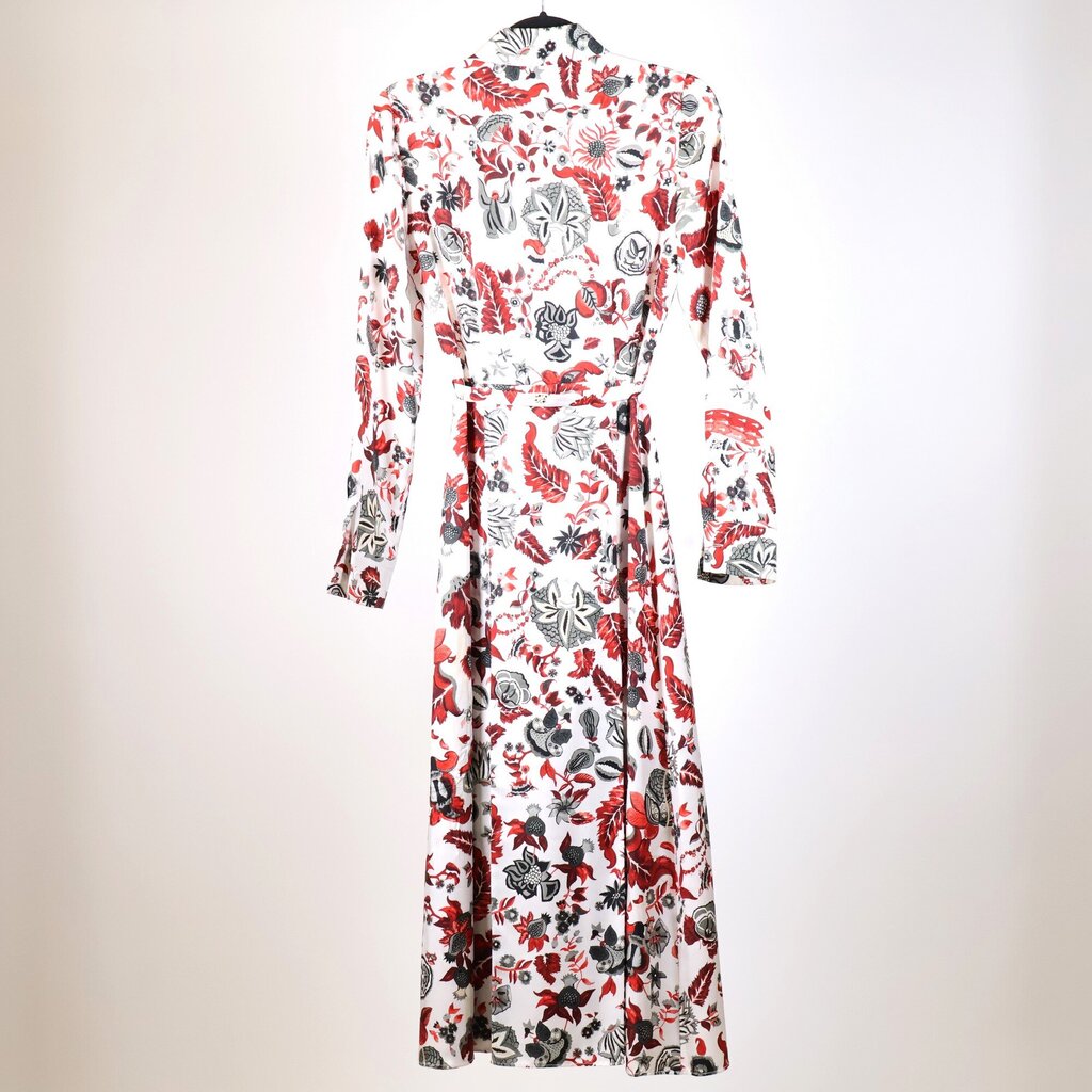 Silk Floral Pleated Maxi Dress (S)