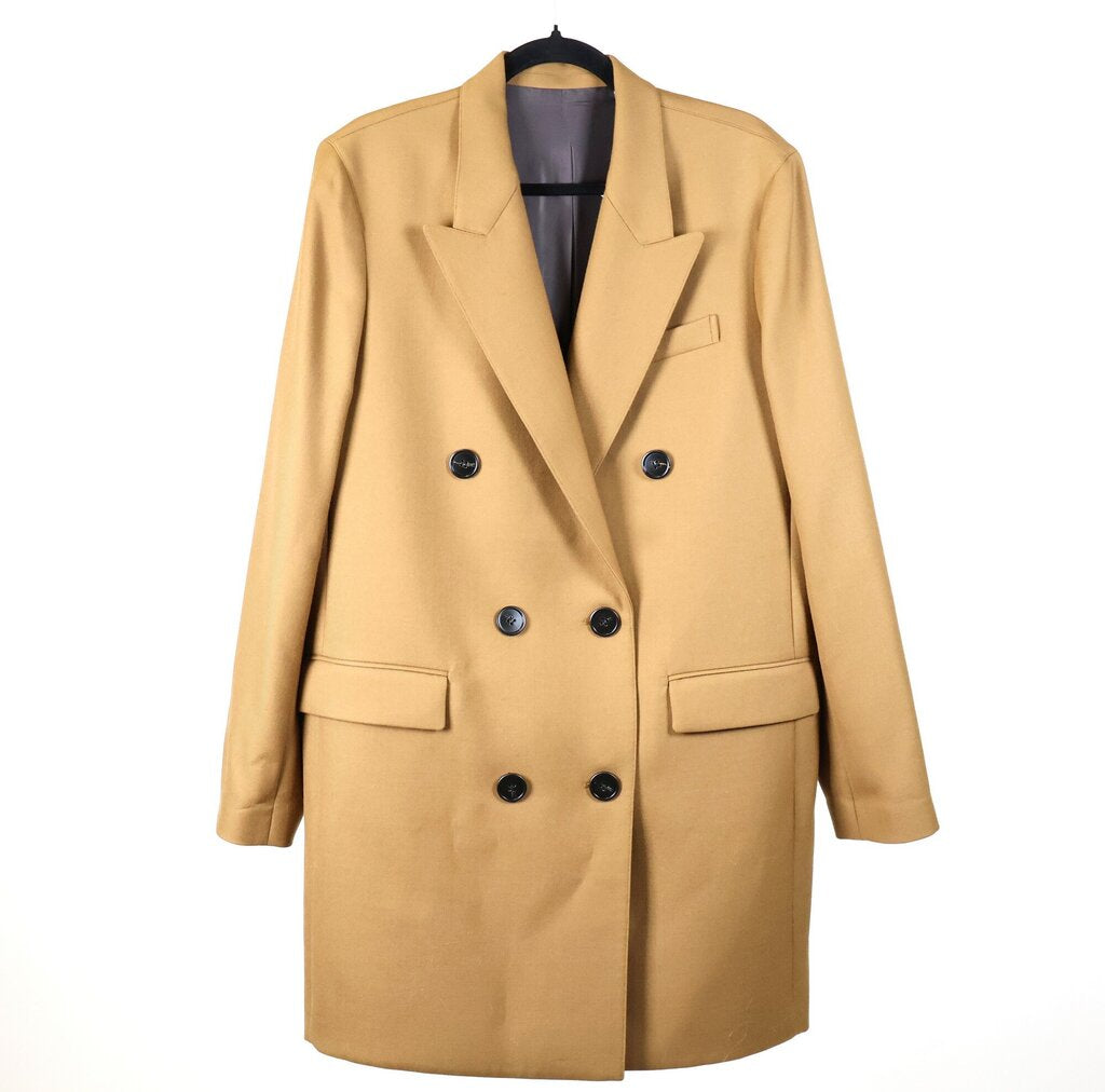 Double Breasted Tan Wool Coat (M/10)